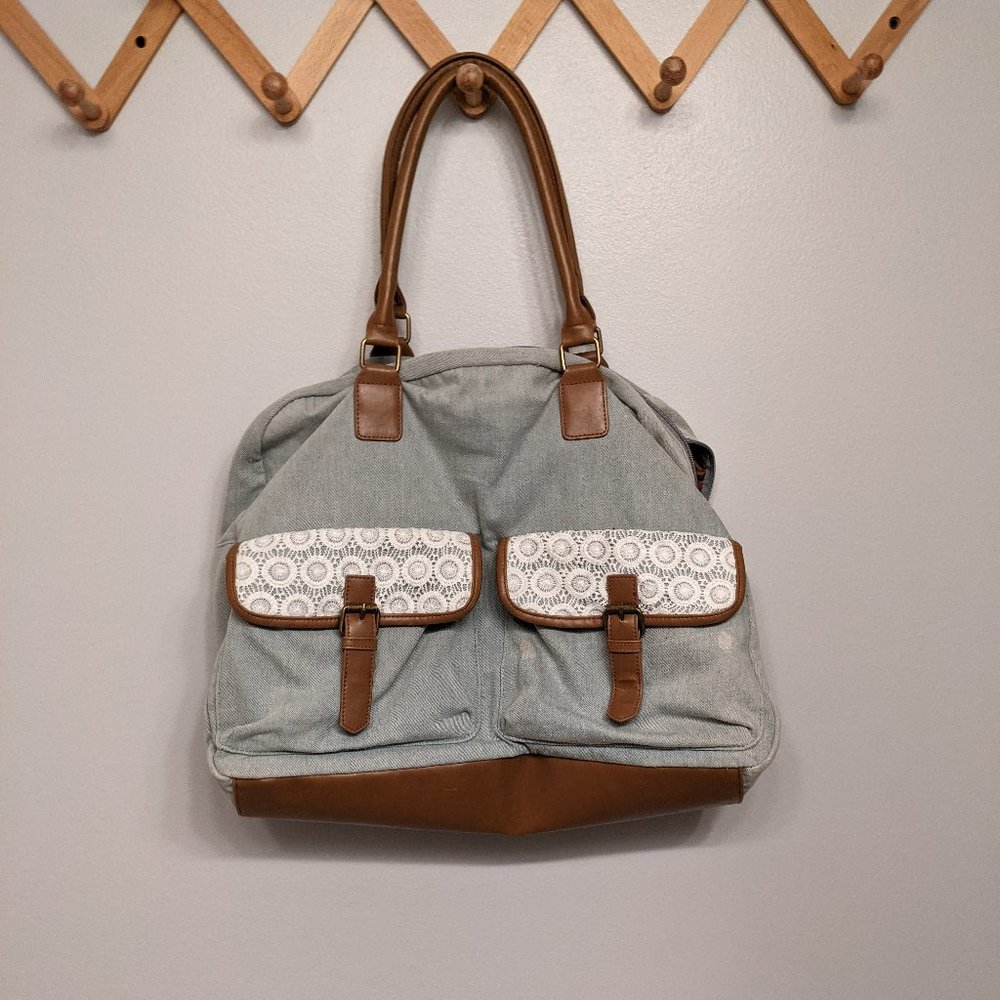 Mudd Denim Duffel Bag